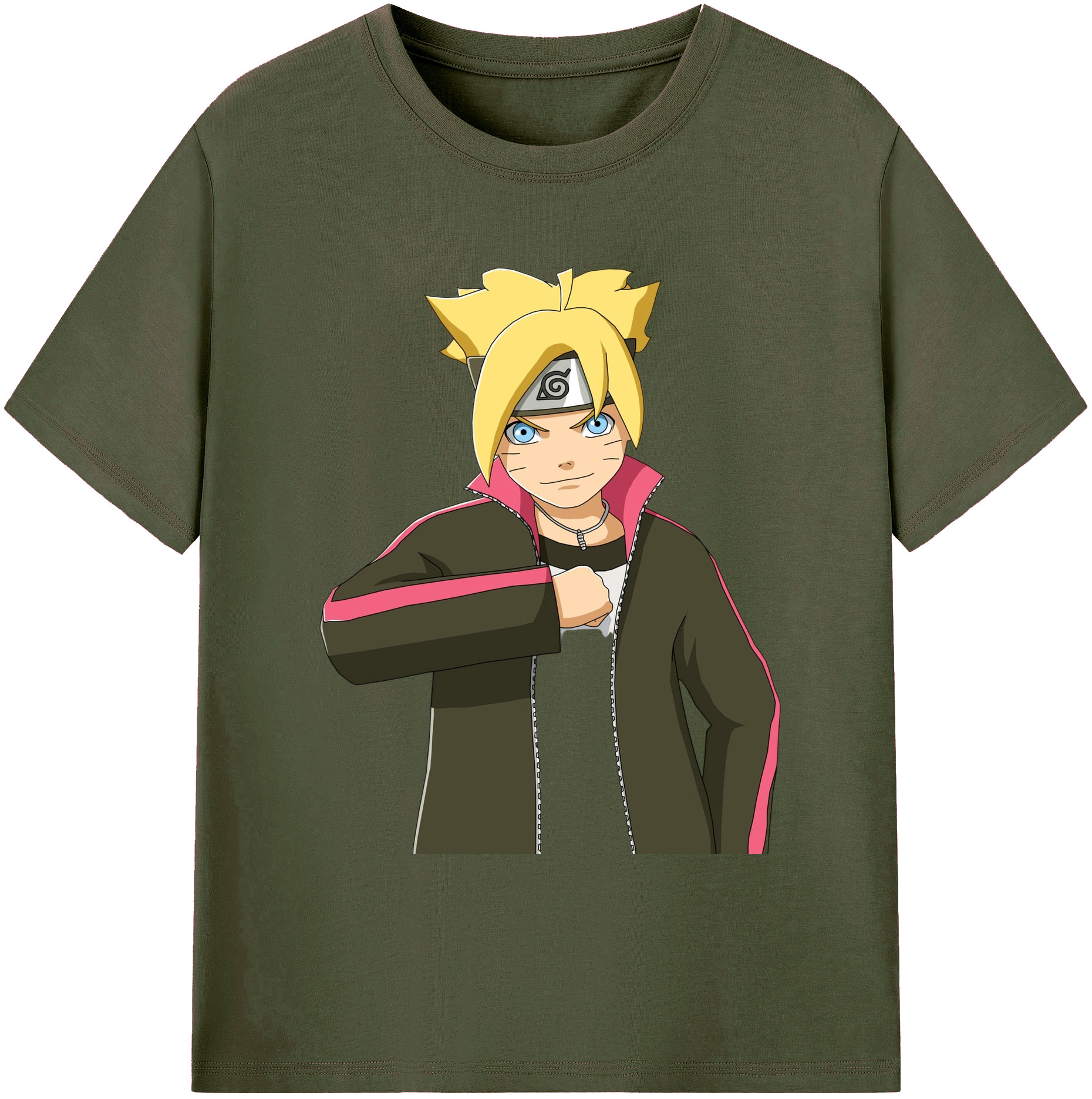 （画像用） NARUTO -ナルト- うずまき ボルト Uzumaki Boruto 綿100％ メンズ半袖Tシャツ｜肌触りやわらか＆通気性